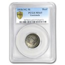 1818-NG M Guatemala Silver 1 Real Fernando VII MS-65 PCGS 1818-NG M Guatemala Silver 1 Real Fernando VII MS-65 PCGS